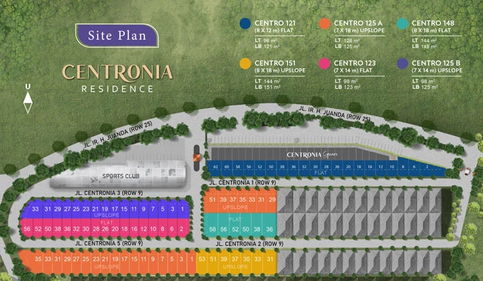 Centronia Residence Site Plan - Unit distribution and facilities