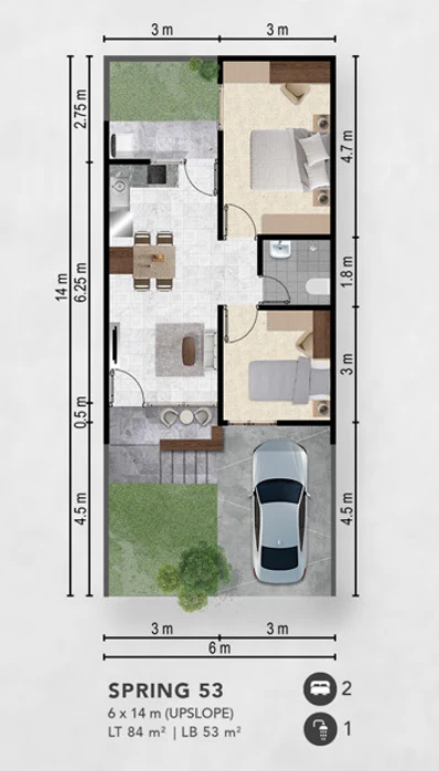 Floor plan for Spring 53