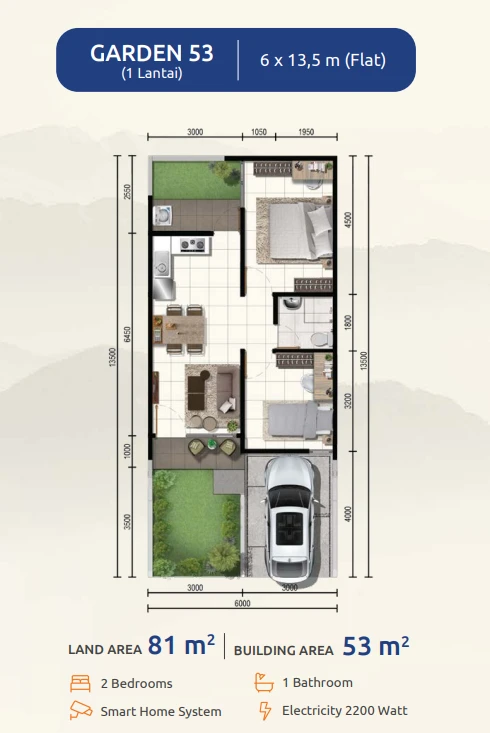 Floor plan for Garden 53