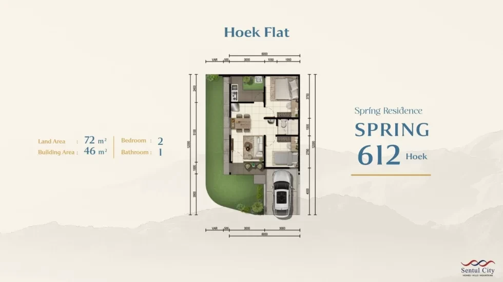 Floor plan for Spring 612 Hoek Flat