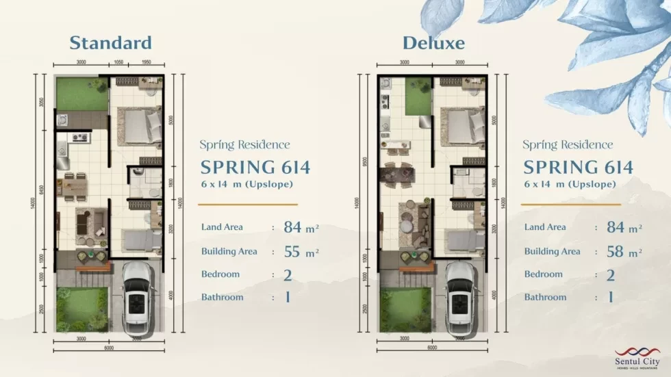 Floor plan for Spring 614 Upslope Standard