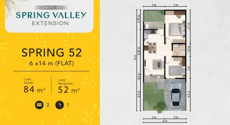 Floor plan for Spring 52